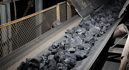Transportation of coal in the oil and coal industry.