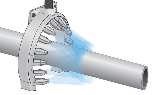 用 SILVENT 463 L 环形喷嘴对清洗后的管道进行吹干。